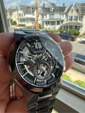 Bulova Gunmetal Gray Skeleton Automatic Men’s Watch